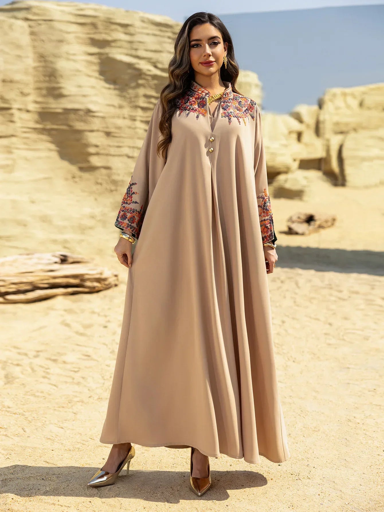 Dubai Dress for Women Abaya Eid Embroidery Party Long Robe Muslim Caftan Jalabiya Ramadan Morocco Kaftan Vestidos Largos 2025