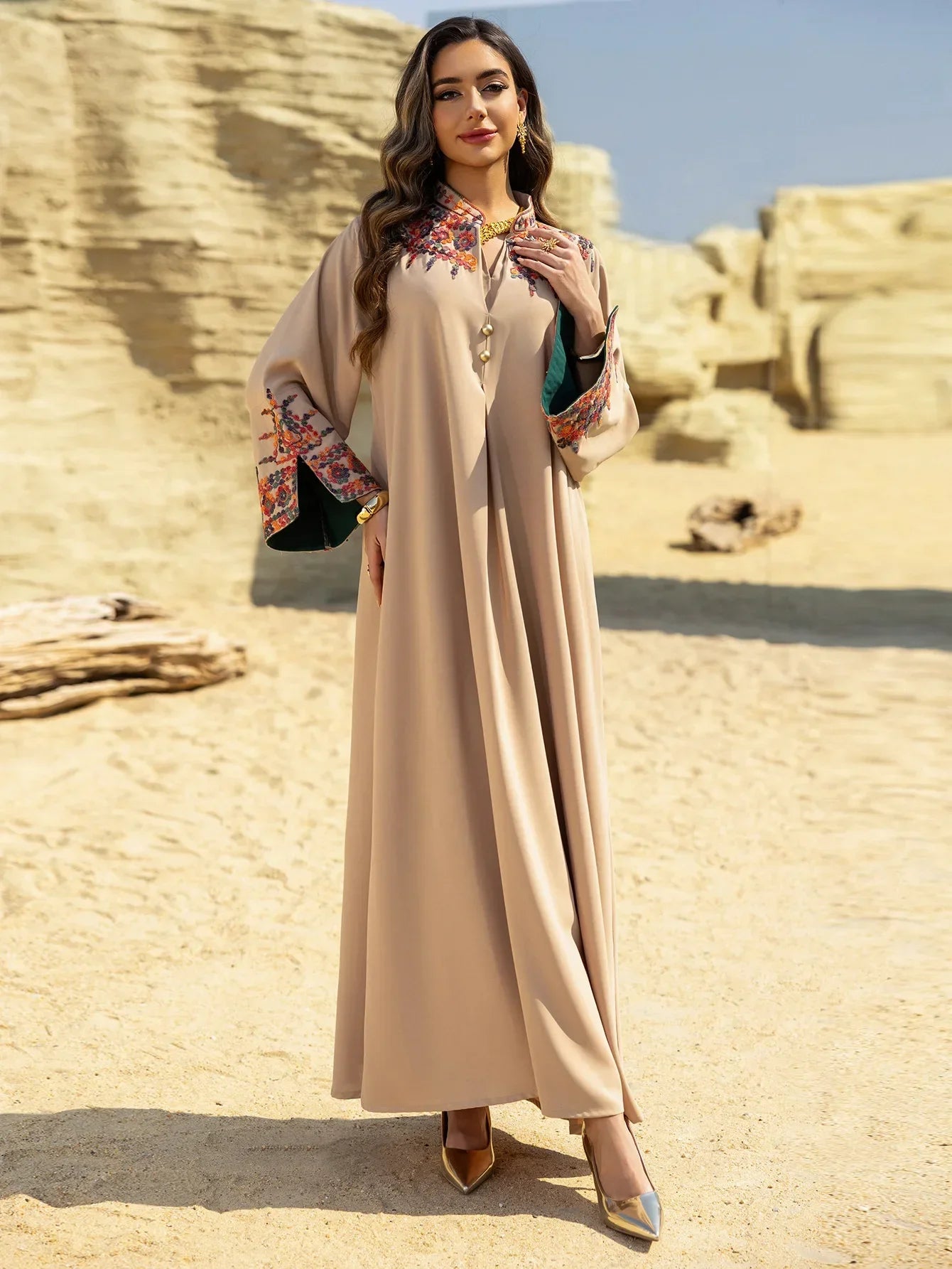 Dubai Dress for Women Abaya Eid Embroidery Party Long Robe Muslim Caftan Jalabiya Ramadan Morocco Kaftan Vestidos Largos 2025