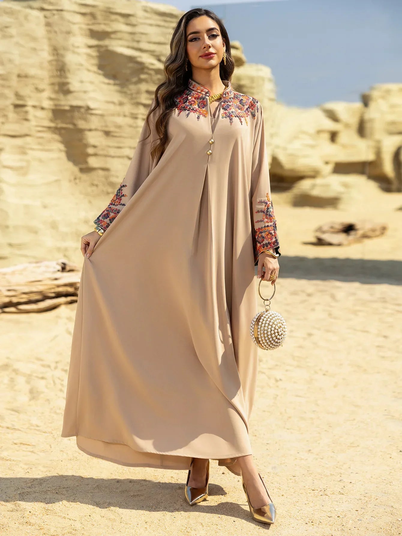Dubai Dress for Women Abaya Eid Embroidery Party Long Robe Muslim Caftan Jalabiya Ramadan Morocco Kaftan Vestidos Largos 2025