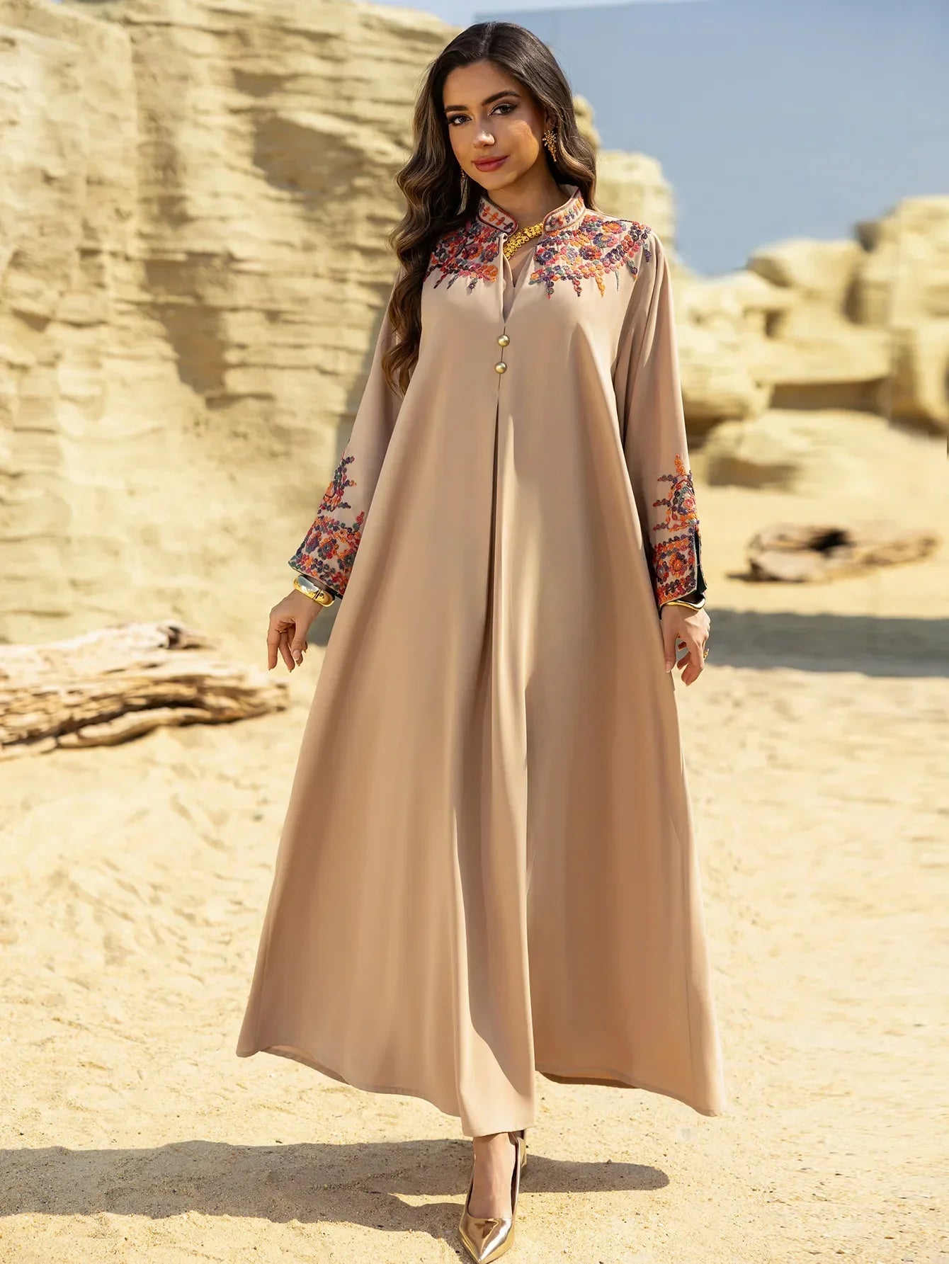 Dubai Dress for Women Abaya Eid Embroidery Party Long Robe Muslim Caftan Jalabiya Ramadan Morocco Kaftan Vestidos Largos 2025