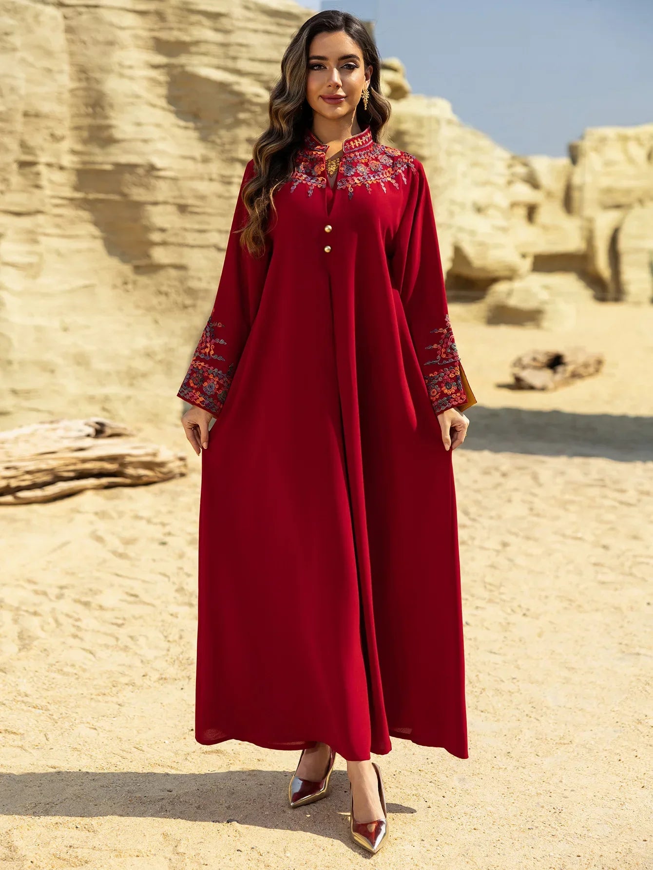 Dubai Dress for Women Abaya Eid Embroidery Party Long Robe Muslim Caftan Jalabiya Ramadan Morocco Kaftan Vestidos Largos 2025